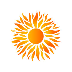 Vector Illustration. Summer yellow sun like frames. Sunshine background