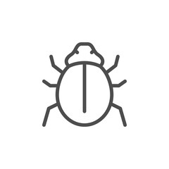 Bug line icon