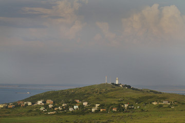 Fototapeta na wymiar Yenikalsky lighthouse, Kerch