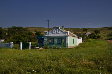 Fototapeta na wymiar Podmayachny - the village in east Crimea