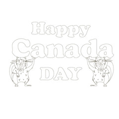 Concept on the day of Canada, Holiday Beaver