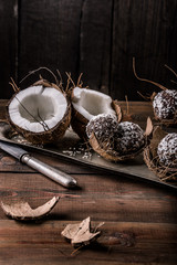 coconut puddings and coconut cookies