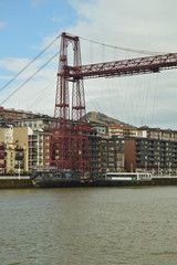 Getxo Bridge Marvelous Architectural Work That Allows Communication Between Getxo and Portugalete. Architecture History Travel. March 25, 2018. Bridge of Getxo Vizcaya Basque Country Spain.