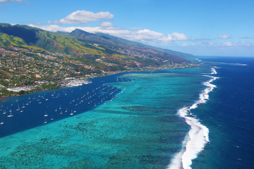 Taking off from Papeete airport