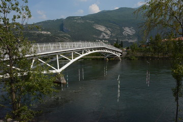Gardasee Torbole Brücke Camping Arco Lido  Lido Blu