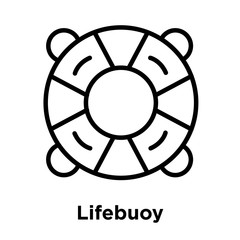 Lifebuoy icon isolated on white background