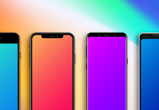 Flat Smartphone Devices Mockups
