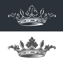 Vector image of heraldic crown.