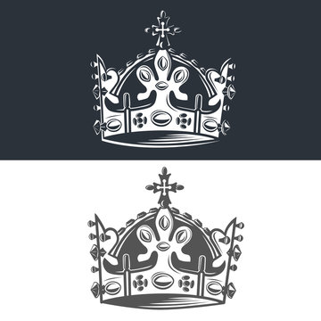 Vector image of heraldic crown.