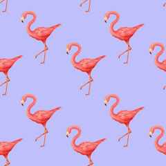 Obraz premium Flamingo, seamless backfground, pattern