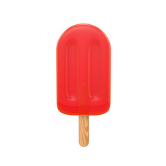 Ice cream lolly popsicle. 3D rendering
