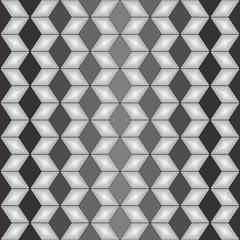 Seamless black and white block technology pattern. Vector busines background.