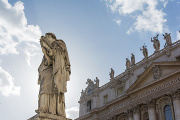 Fototapeta na wymiar Exterior of St Peter's Basilica, Vatican City