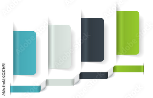 4 Steps Business Infographic Template Can Be Used For