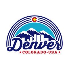 Denver Colorado logo. Vector and illustration.