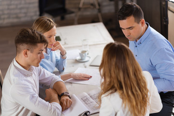 Architects working on project