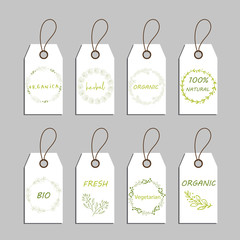 Elements collection for food market labels.