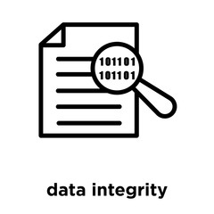 data integrity icon isolated on white background