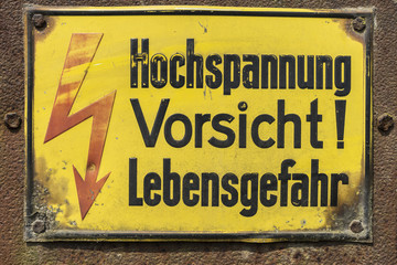 Naklejka premium warning sign