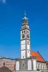 Fototapeta na wymiar Perlachturm und St. Peter, Augsburg