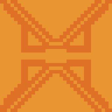 Abstract Background Orange Pixel Art