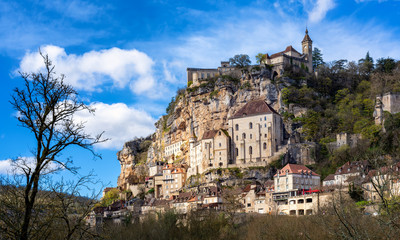 Fototapeta na wymiar Rocamadour village, a beautiful UNESCO world culture heritage site, France