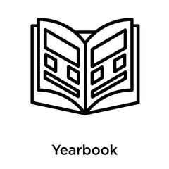 Yearbook icon isolated on white background