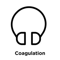 Coagulation icon isolated on white background