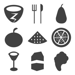 Set Of 9 simple editable icons