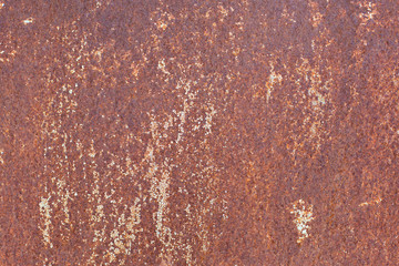 Texture of rusty sheet of iron, corrosion on metal