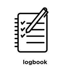 logbook icon isolated on white background