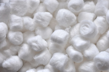 Fototapeta na wymiar Fluffy White Cotton Swabs