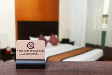 Non smoking interior bed room