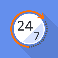 Fototapeta premium Modern clock icon. Flat illustration of modern clock vector icon for web