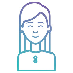 beautiful woman avatar character vector illustration design