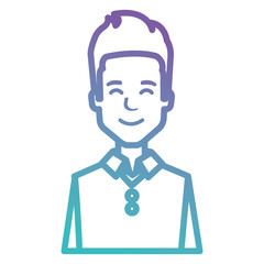 young man avatar character vector illustration design