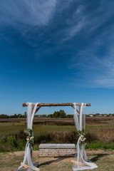 Blue Sky and Wedding Arch