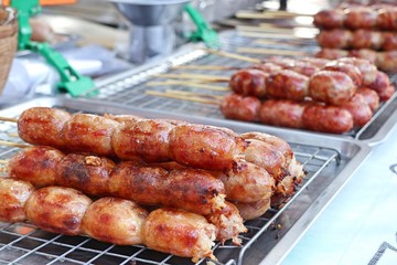 sausages at street food