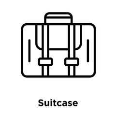 Suitcase icon isolated on white background