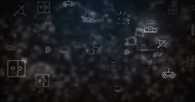 Loop moved video game icons background