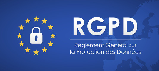 RGPD - Règlement Général de la Protection des Données - obrazy, fototapety, plakaty