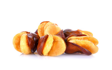 Vicia faba on white background