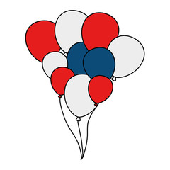 party balloons air decoration vector illustration design