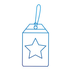 commercial tag hanging with star vector illustration design