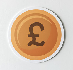Pound sterling currency exchange icon