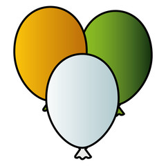 balloons air celebration icon vector illustration design