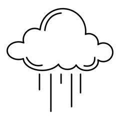 cloud sky with rain drops vector illustration design