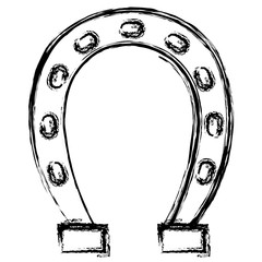horseshoe saint patrick icon vector illustration design