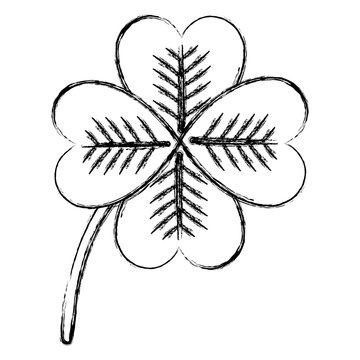 saint patrick clover icon vector illustration design