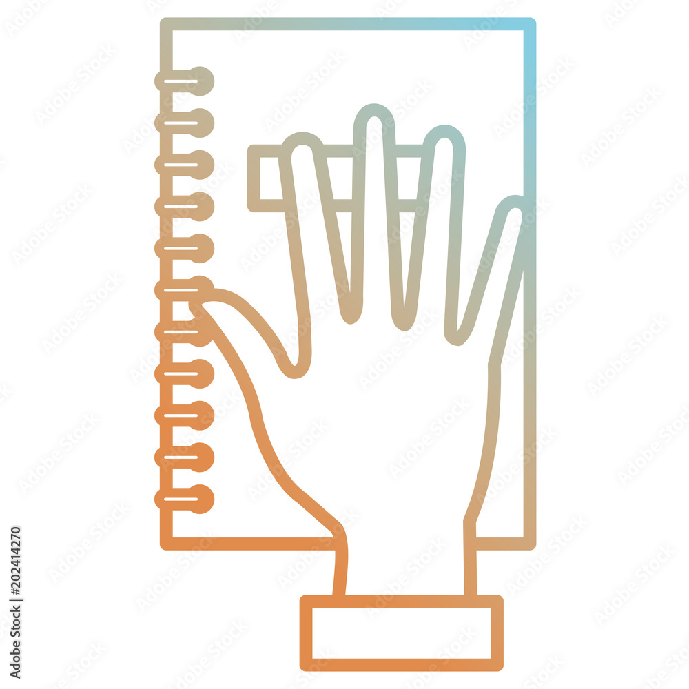 Canvas Prints hand with text book vector illustration design